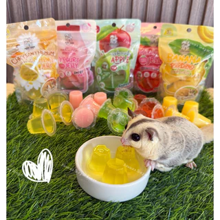🍓🍏🍌Jelly Ham Ham Bakery เจลลี่สำหรับสัตว์ หนูแฮมเตอร์ หนูแก๊สบี้ กระต่าย ชูการ์ ขนาด 60 กรัม มี 4 ชิ้น 15g. x 4pcs🍯🥣🌼