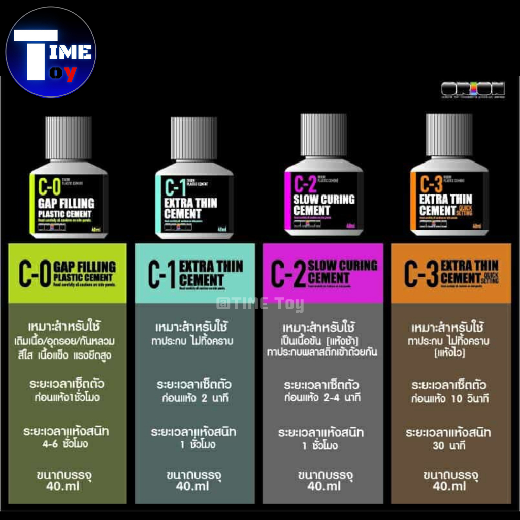 ORION CEMENT กาวสำหรับงานโมเดลโดยเฉพาะ ทาประกบกันพลา รูปที่ 4