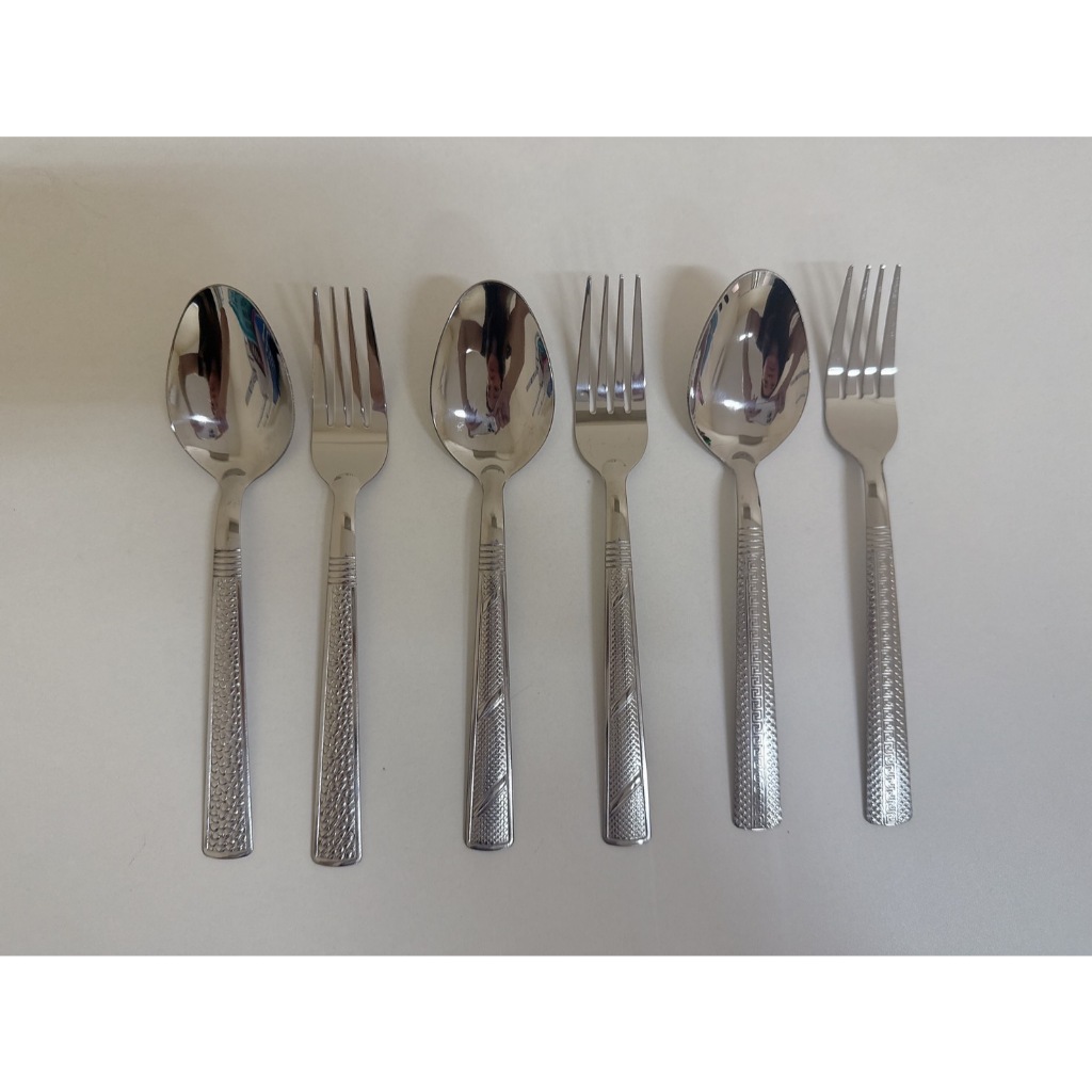 ช้อนส้อม เงิน สแตนเลส หนาพิเศษ เงาพิเศษ  เกรดพรีเมี่ยม ช้อน หนา2มิล 211141 olbighome - รูปที่ 2