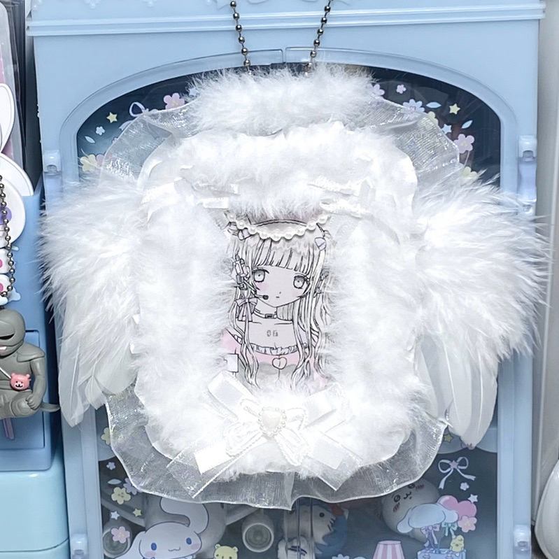 จัดส่ง1-3วัน เฟรมการ์ดใสเจ้าหญิง ปีกนางฟ้า Fluffy Angel Core