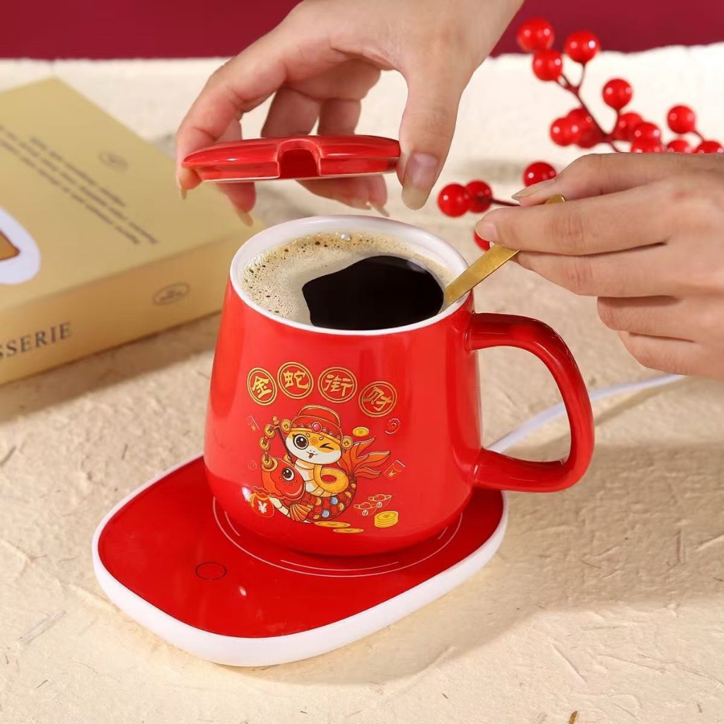 {gift set}เครื่องอุ่นแก้วกาแฟ พร้อมกล่องอย่างดีถือได้ แก้วอุ่นร้อน เซ็ทของขวัญ ของรับไหว้ ตรุษจีน อุ่นได้นาน 8Elephant - รูปที่ 4