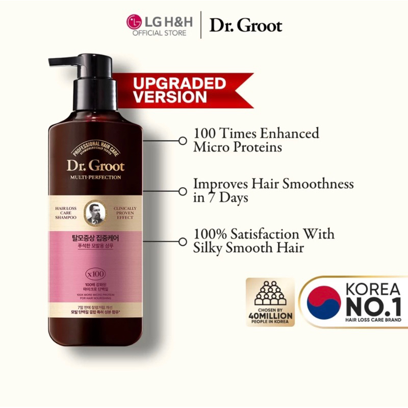 Dr. Groot Intensive Care Multi-Perfection Hair Loss Control Shampoo for Frizzy Hair 400ml