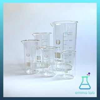 บีกเกอร์ ทรงสูง Tall Beaker บีกเกอร์แก้ว Glass Beaker Tall Form with Spout