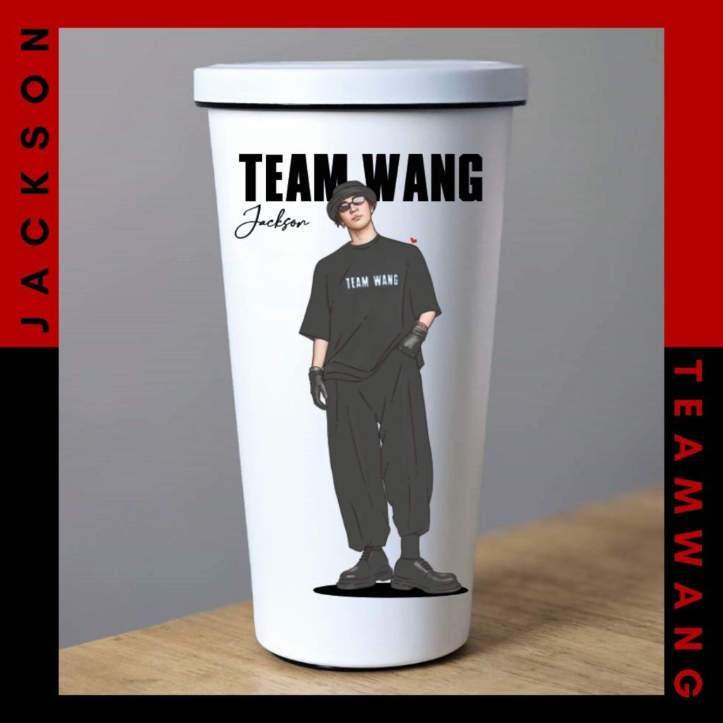 JD10. แก้วสกรีนรูปวาด Jackson Wang : Got7 : JacksonWang : JacksonWangGot7 : แจ็คซัน : แจ็คซันGot7