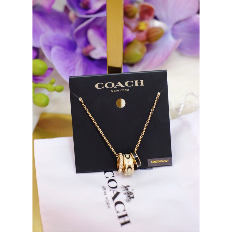 ❗️❗️แท้💯 สร้อยคอ Coach Signature Enamel Rondell Necklace (CI905)❗️❗️