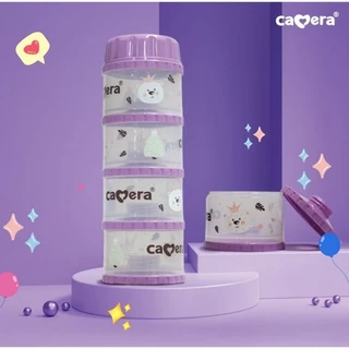 Camera Baby ที่เก็บนมผง 4 ชั้น แบ่งนมผง ตวงนม 4 ชั้น มีฝาเทนมทุกชั้น Genius 11" PP นึ่งได้