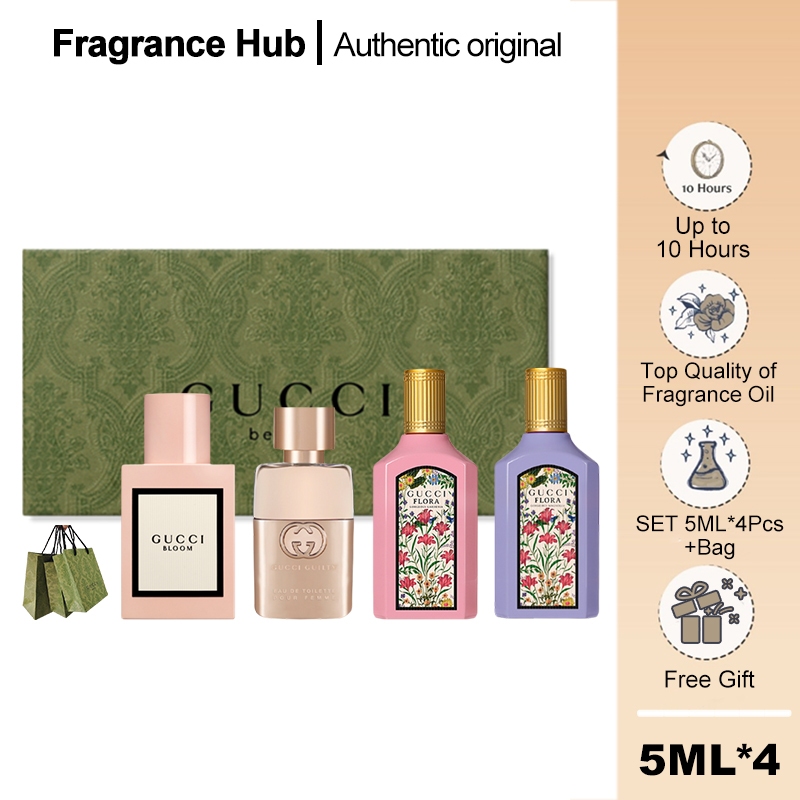 5ml*4+Bag Free Bag ₲UC₵I MINI DISCOVERY KIT GIFT SET 5ml*4 Travel Size ขนาดการเดินทาง น้ำหอมเซต เซตของขวัญ