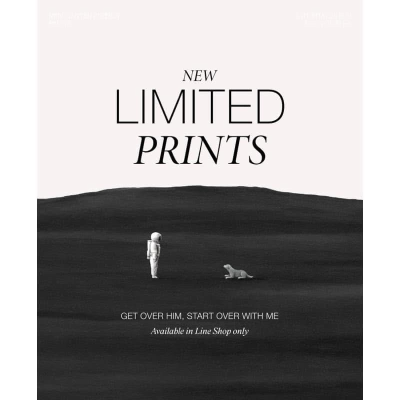 Suntur art print - get over him, start over with me