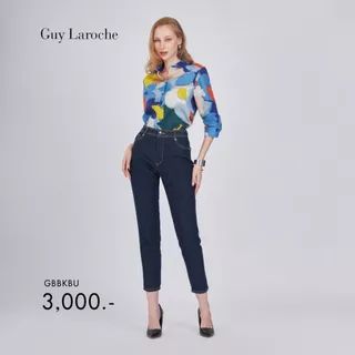 Guy Laroche เสื้อเชิ้ตผู้หญิง Summer Cycle แขนสามส่วน สีน้ำเงิน GBBKBU