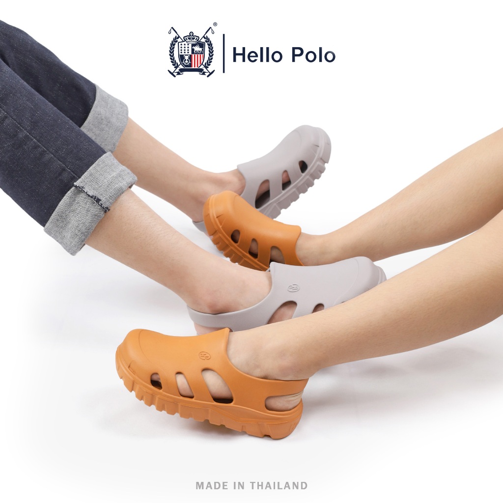 Hello Polo รุ่น HP8035 รองเท้าแตะแบบรัดส้น พื้นนิ่มแฟชั่น น้ำหนักเบา Size 36-45 - รูปที่ 5