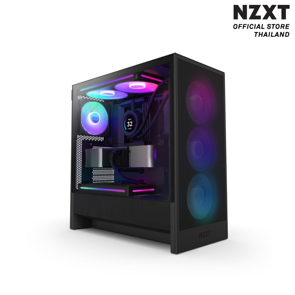CASE NZXT H5 FLOW RGB (2024) BLACK : CC-H52FB-R1