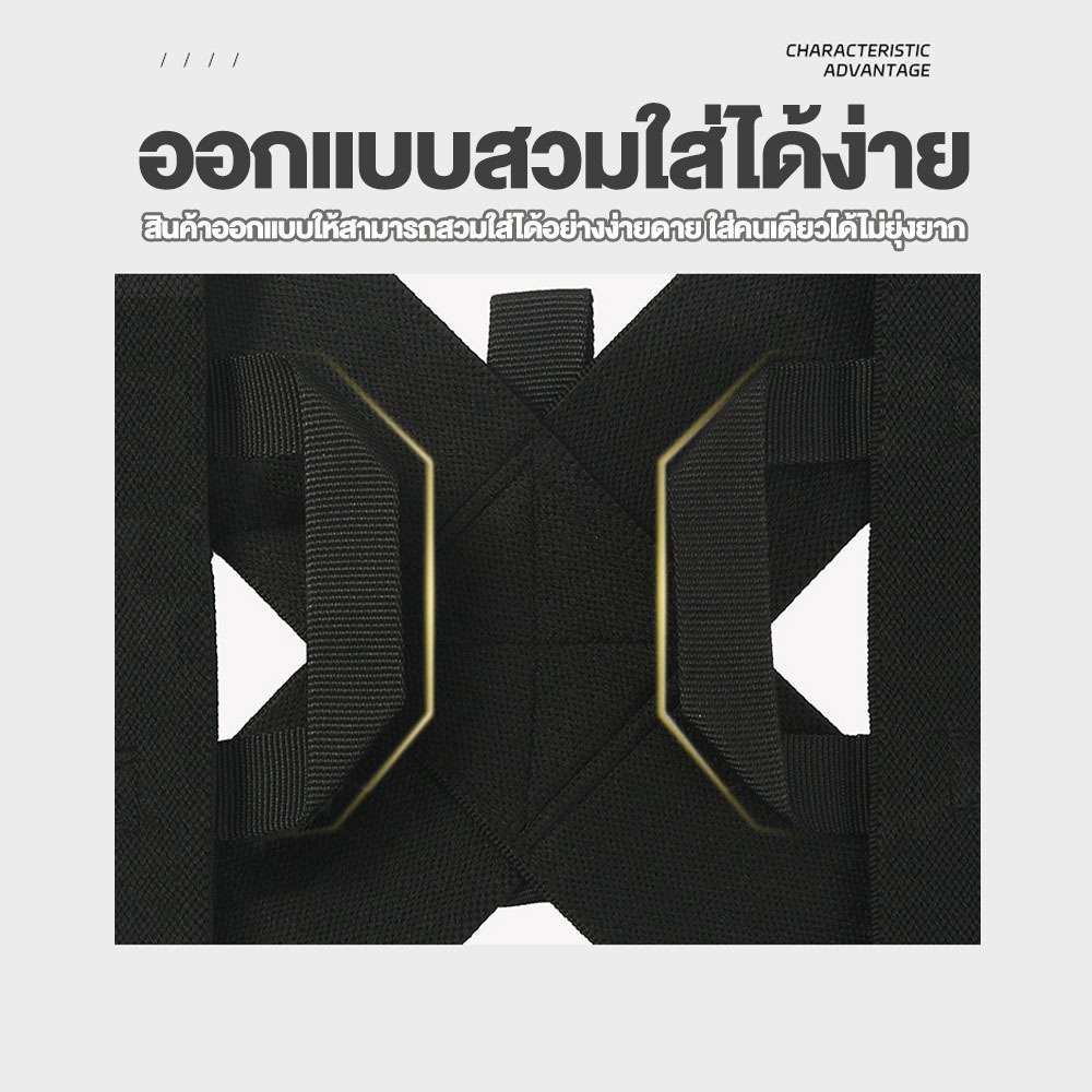 สายรัดหลังออกกำลังกาย เข็มขัดพยุงหลังและไหล่ สายรัดปรับสรีระ ลดการปวดกล้ามเนื้อขนณะยกของ ราคา ถูกที่สุด ดีลบีเคเค แกลเลอรีภาพที่ 7