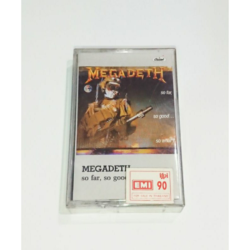 เทป​เพลง​ Cassette​ Tape​ เทป​คา​สเซ็ท​ Megadeth​ : So Far, So Good... So What! (1988)