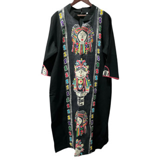 เดรสใยกันชง_แต่งลายหน้าน้องอาข่า__(อก40”/44”)__**เหลือ 3 ตัว…