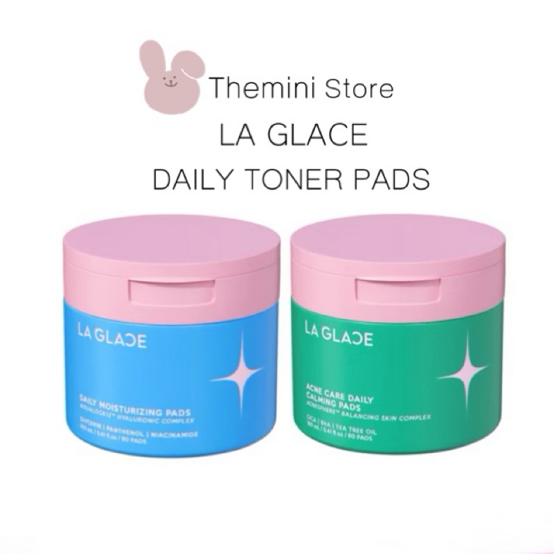ตะกร้านี้ไม่ร่วมโปรค่ะ|🎄LA GLACE DAILY TONER  PADS | สูตรเติมความชุ่มชื้น &  สูตรผิวเป็นสิว แพดลากราส