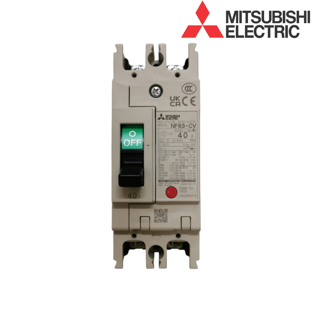 เบรกเกอร์ Mitsubishi NF63-CV 2P 32A 40A 50A 63A มิตซูบิชิ NF63 CV