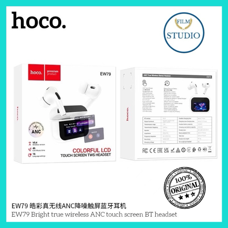 Hoco EW72 หูฟังบลูทูธไร้สาย Wireless ANC touchscreen BT headset 🔺รับประกัน1ปี🔺