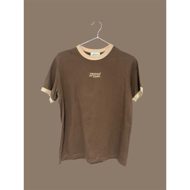 ส่งต่อ pleased and plain ringer cropped t-shirt