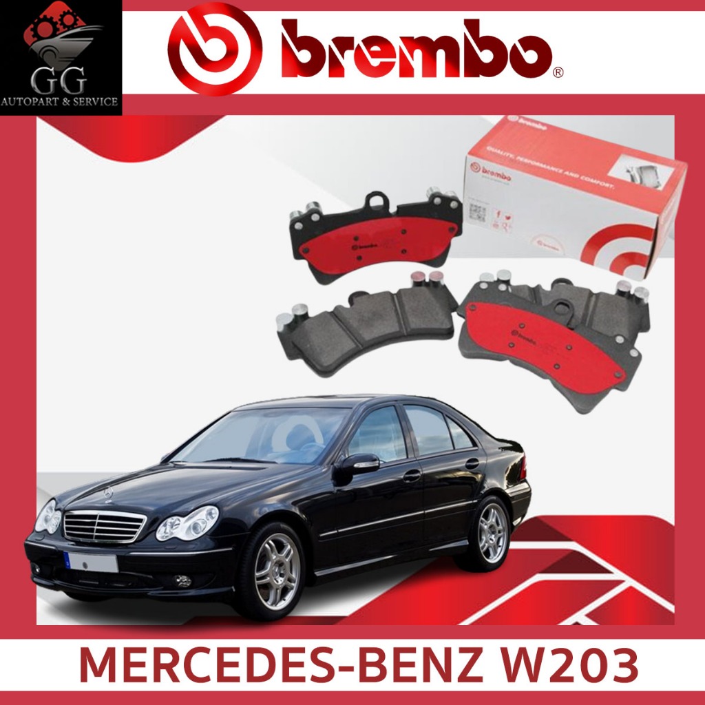 ผ้าเบรคหน้า Mercedes-Benz เบนซ์ W202 W203 (C180Kom C240) W210 SLK ( R170 ) ผ้าเบรคBENZ ผ้าเบรคBREMBO