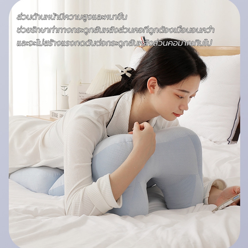 หมอนงีบ เบาะรองหลัง  รองรับหลังส่วนล่างได้ดี เพื่อสุขภาพ ลดอาการปวดเมื่อย  รองรับสรีระ เมมโมรี่โฟม หมอนออฟฟิ