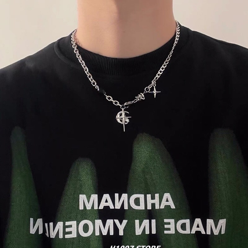 [HERMANZ] สร้อยคอแนวสตรีท BLACK ONYX STAR