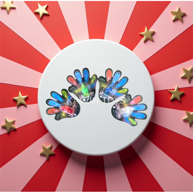 ของเล่น เเหวนไฟมือมีไฟ ขนาด 1*4ซม. (ราคา 100บาท ได้ 24ชิ้น) คละสี