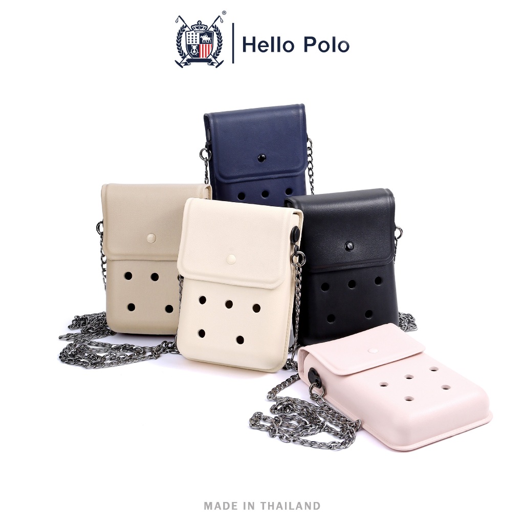 Hello Polo กระเป๋าสะพายข้าง ใส่โทรศัพท์มือถือ พร้อมตัวล็อค กระเป๋าขนาดเล็ก แฟชั่น ขนาด 18.5 x 12 CM. รุ่น BH2008