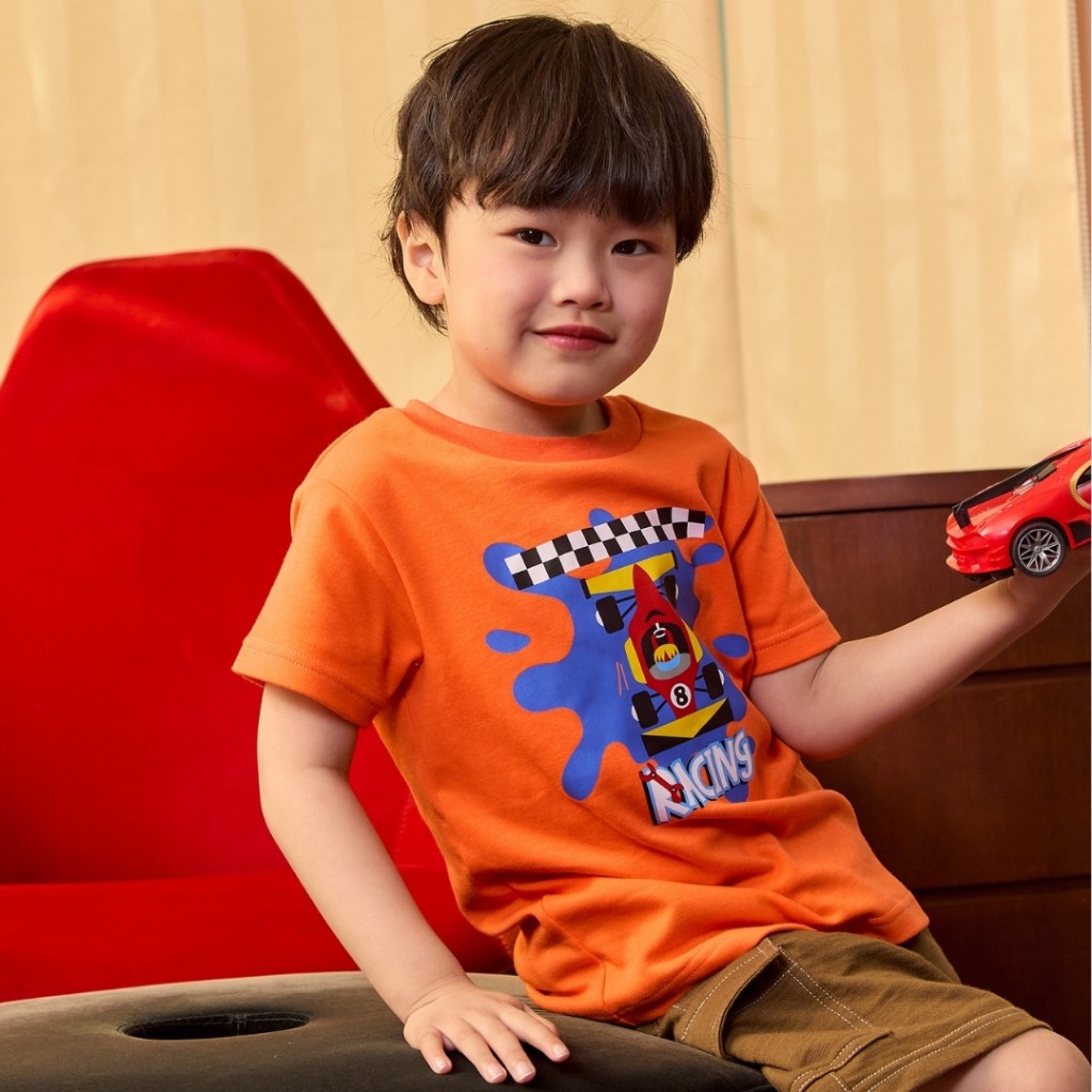 e'clat เสื้อยืด เด็กผู้ชาย 1-6ปี มีกระดุมคอไหล่เฉพาะ12M-2Y ผ้าcotton100% ผ้ายืด เนื้อนิ่ม9060