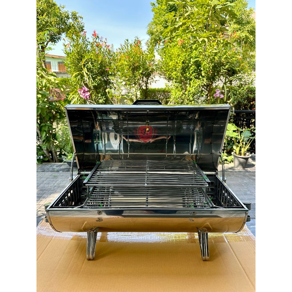 เตาสแตนเลสไร้ควัน 2ชั้น รุ่น SL-2FS 55cm (เล็ก) เตาอบ สแตนเลส304แท้100% ไม่ขึ้นสนิม เกรดเครื่องครัว ราคา ถูกที่สุด ดีลบีเคเค แกลเลอรีภาพที่ 2