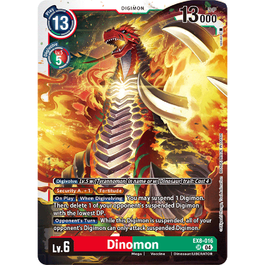 [Digimon] Dinomon EX8-016 Digimon Card การ์ดสะสมดิจิม่อน ร้านDDN