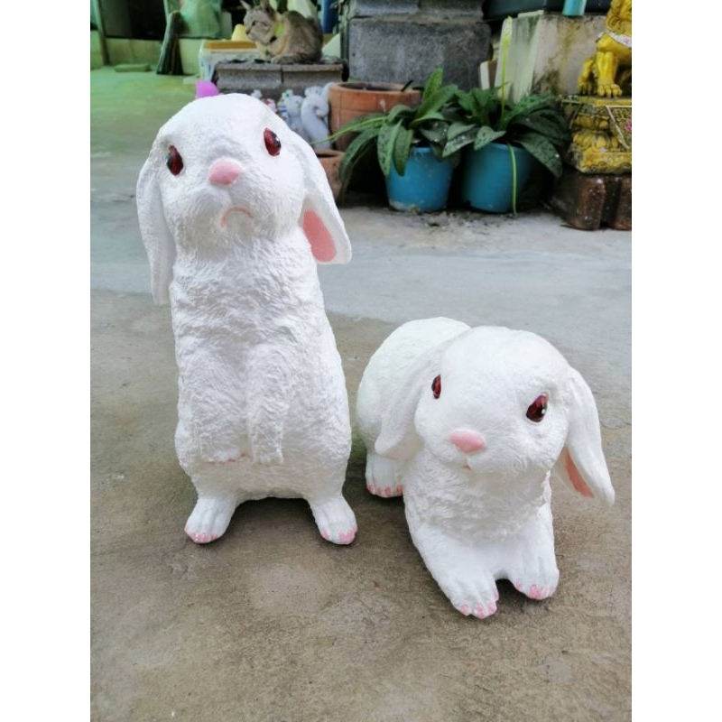 กระต่ายปูนปั้นแต่งบ้านแต่งสวน1ตัว
