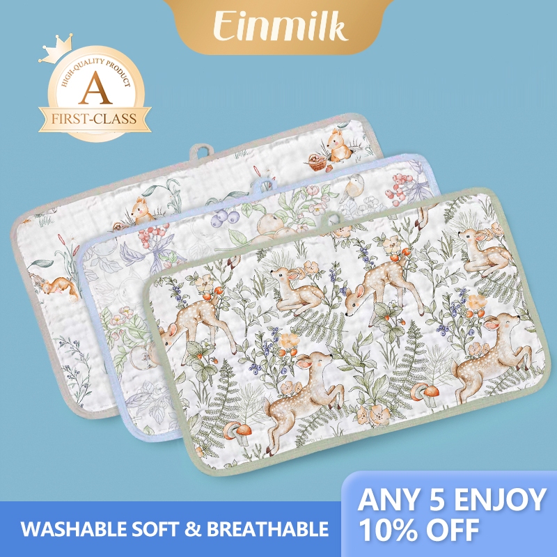 🎁กล่องของขวัญ】Einmilk ผ้าเช็ดตัวเด็ก ผ้าฝ้าย 100% 6ชั้น ผ้าเช็ดหน้าเด็ก ผ้าเช็ดตัวเช็ดเหงื่อเด็ก QFT