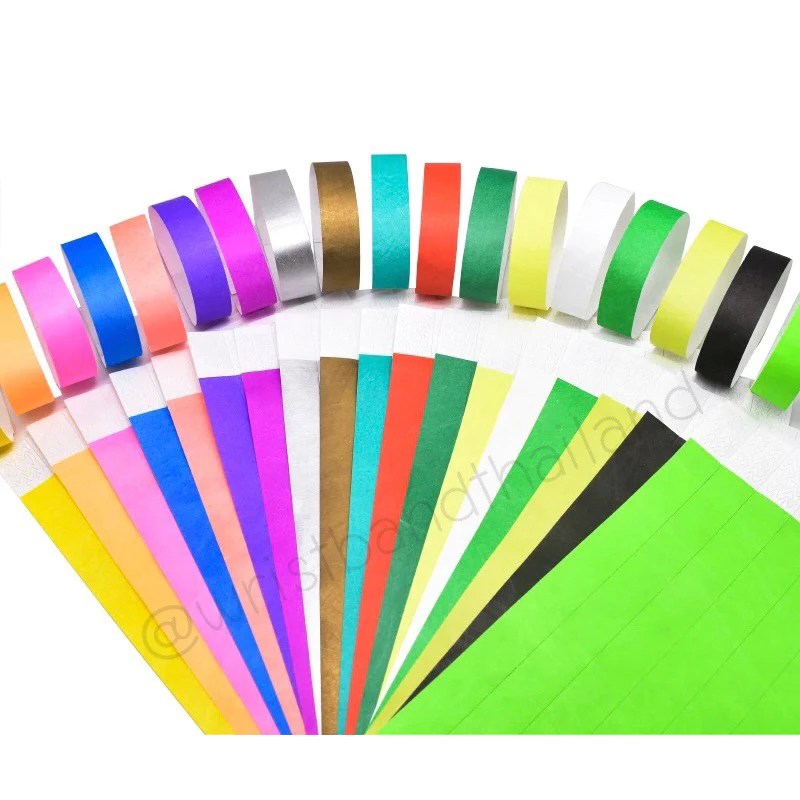 ริสแบนด์ สายรัดข้อมือไทเวค, tyvek wristband Waterproof One time use สินค้าพร้อมส่ง!