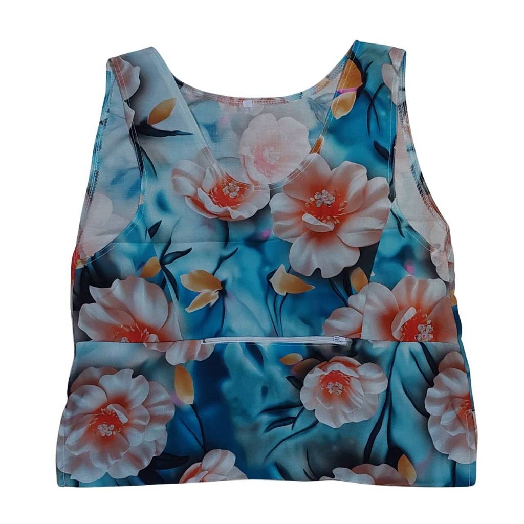เสื้อคอกระเช้า รุ่นกระเป๋าจิงโจ้ ซิปหน้า ผ้าสปัน LS ED