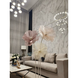 (พร้อมส่ง) เซตดอกไม้ยักษ์ 3 ดอกขนาดใหญ่ 55-60 เซน + พร้อมฐาน…