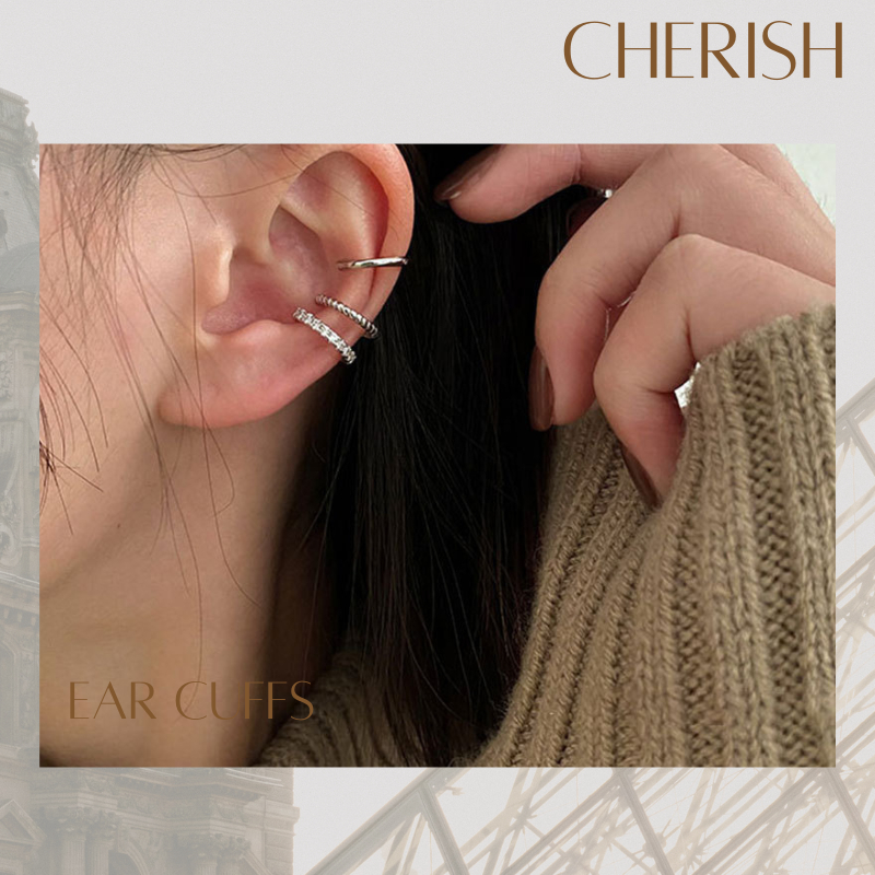 [silver 925S][CHERISHxMIHREH] ear clip s925 set 3 ชิ้น [CR07]