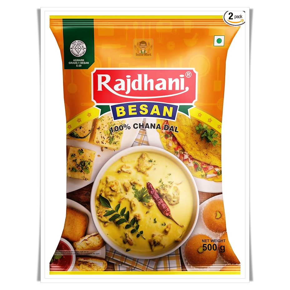 แป้งเบซาน (ถุงละ 500 กรัม) แป้งถั่วลูกไก่ Besan Gram Flour 500g