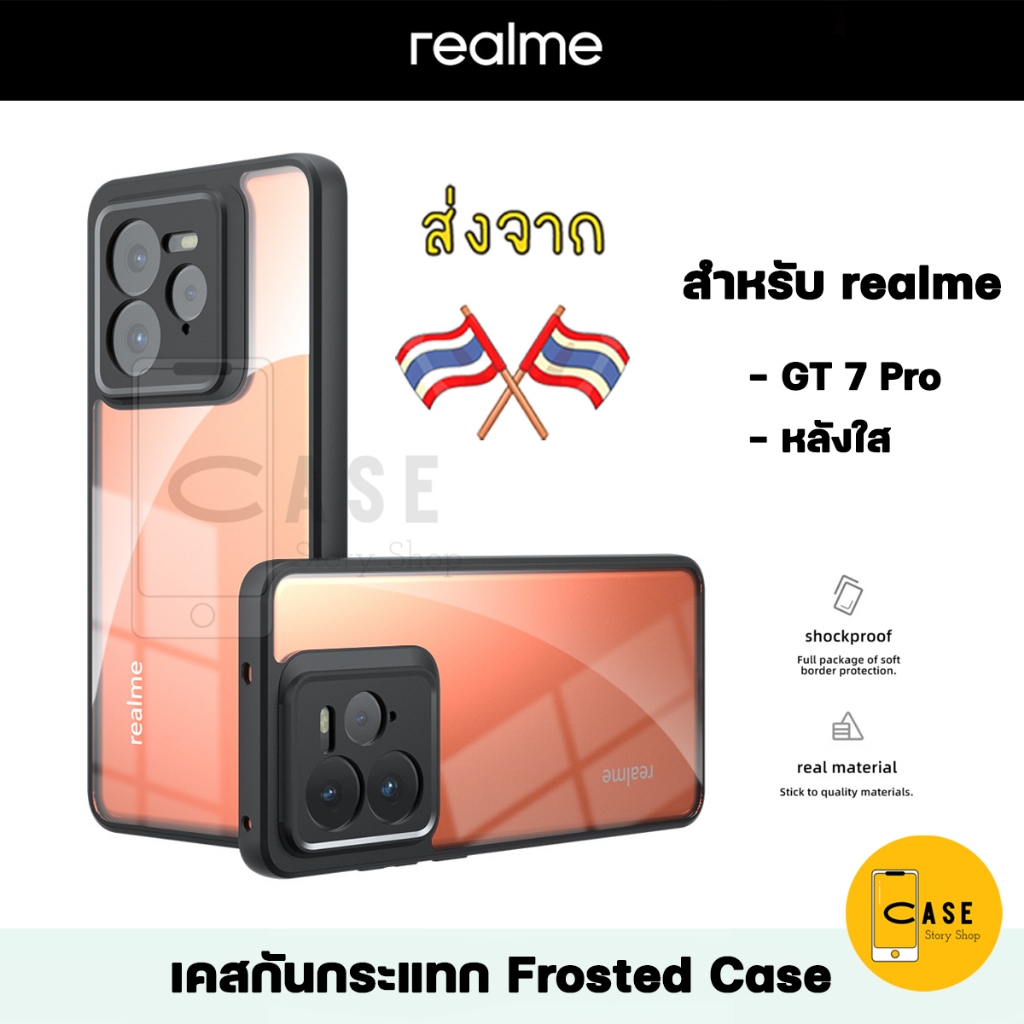 เคส realme GT 7 Pro เคสกันกระแทก ฝาหลังแข็ง แบบใส ส่งจากไทย Frosted Case