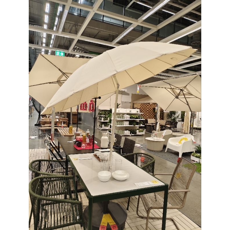 IKEAshopping Ikea SAMSO ซัมส์เออ ร่มสนาม 2.00 ม. ไม่รวมขาตั้ง SAMSO กันแสงยูวีปรับมุมได้