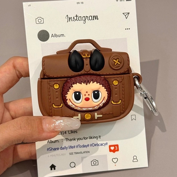 เคสหูฟัง บูบู้ มาใหม่ สำหรับ Airpods1/2/gen2  Airpods 3/gen3 Airpods 4/gen4 Airpods pro/Airpods pro 