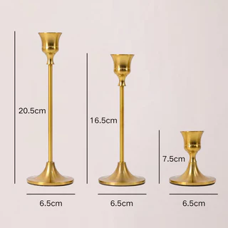 เชิงเทียน เชิงเทียนวินเทจ เชิงเทียนทองเหลือง มี3ขนาด 7.5cm/16.5cm/20.5cm