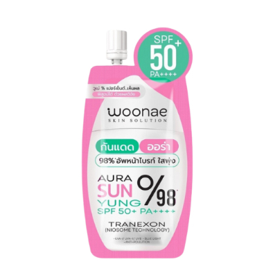 (1ซอง) woonae aura sun young spf 50+ pa++++ วูเน่ ออน่า ซัน ยัง เอสพีเอฟ 50+ พีเอ++++