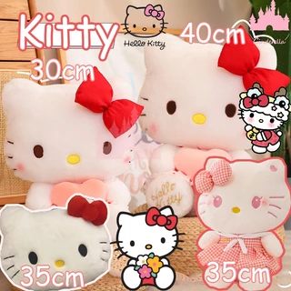 30/40CM Sanrio ตุ๊กตาคิตตี้ Hello Kitty ตุ๊กตาแมวหน้าคิตตี้ ตุ๊กตา