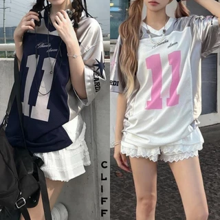 CLIFF ฤดูร้อน สไตล์อเมริกัน แขนสั้น ชาย กีฬา เสื้อยืด แบบหลวม