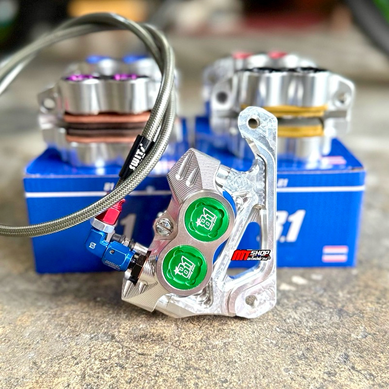 🛵🛵 ปั้ม 8.1 งาน CNC+ขาจับปั้ม+สายเบรคSwit 🇹🇭 ครบชุด พร้อมใส่  🔥แถมฟรี น็อตเลสยึดปั้ม 2 ตัว🔥