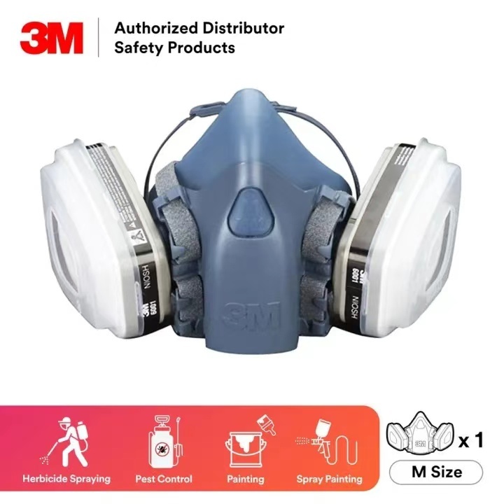 (จัดส่งจากประเทศไทย)3M 7502 หน้ากากกันสารเคมี หน้ากากพ่นสี หน้ากากพ่นยา 6001-6006 2091 2097 ตัวกรอง