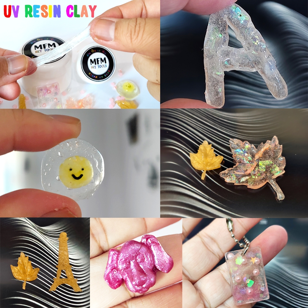 ดินปั้น เรซิ่น เนื้อใส อบด้วยแสงยูวี เจลปั้นเล็บ Clear UV Clay 20/50g.