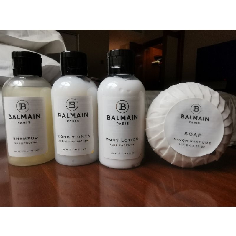 Balmain amenities balmain body lotion shampoo condition