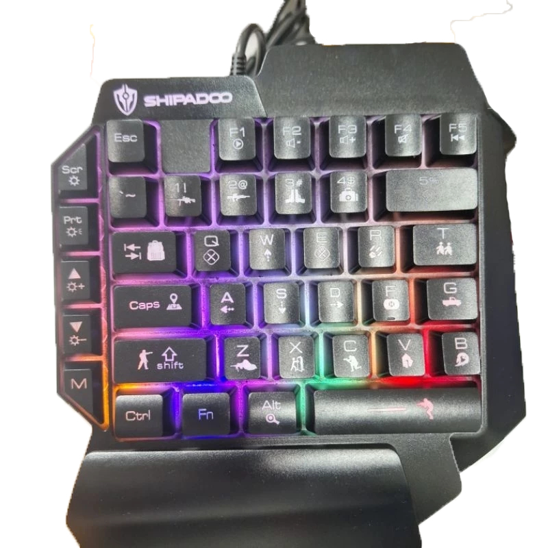 F6 39key RGB One Hand Gaming Keyboard Wired Gaming Keypad With LED Backlight