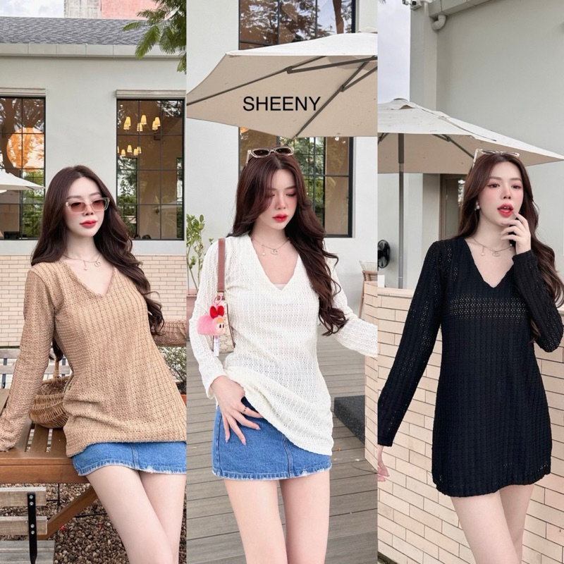 เสื้อแฟชั่นผู้หญิง เสื้อใส่ชิวๆ ใส่เดินเล่น รุ่นMorgan knit top or minidres SHEENY